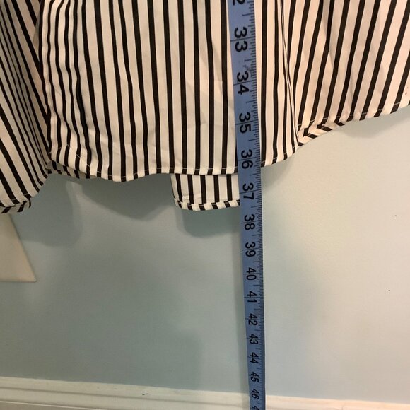 Ralph Lauren Men’s Button Down Shirt 2XLT Black White Stripe - Picture 3 of 13